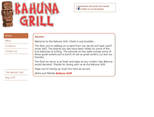 Tablet Screenshot of kahunagrill.com